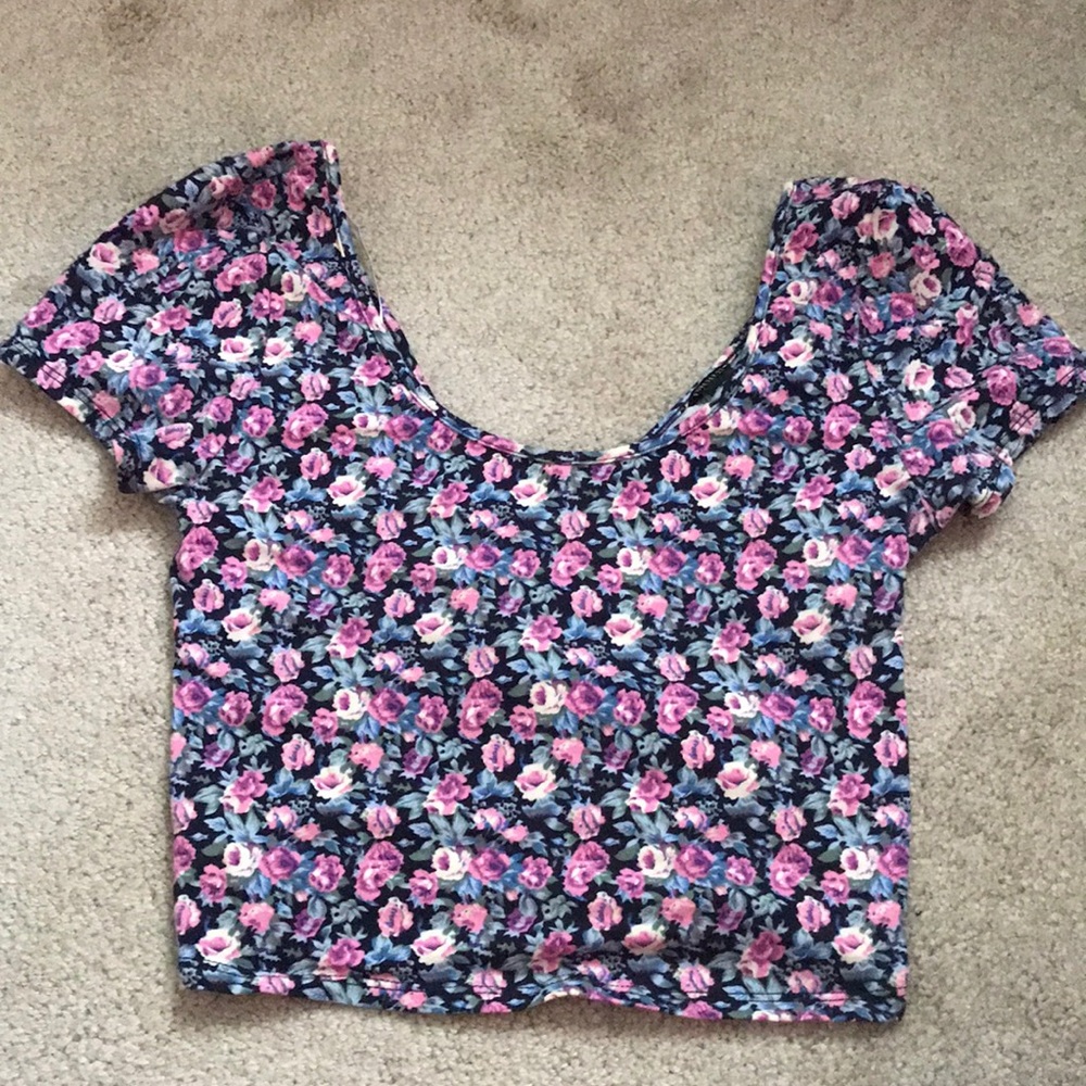 Flower crop top